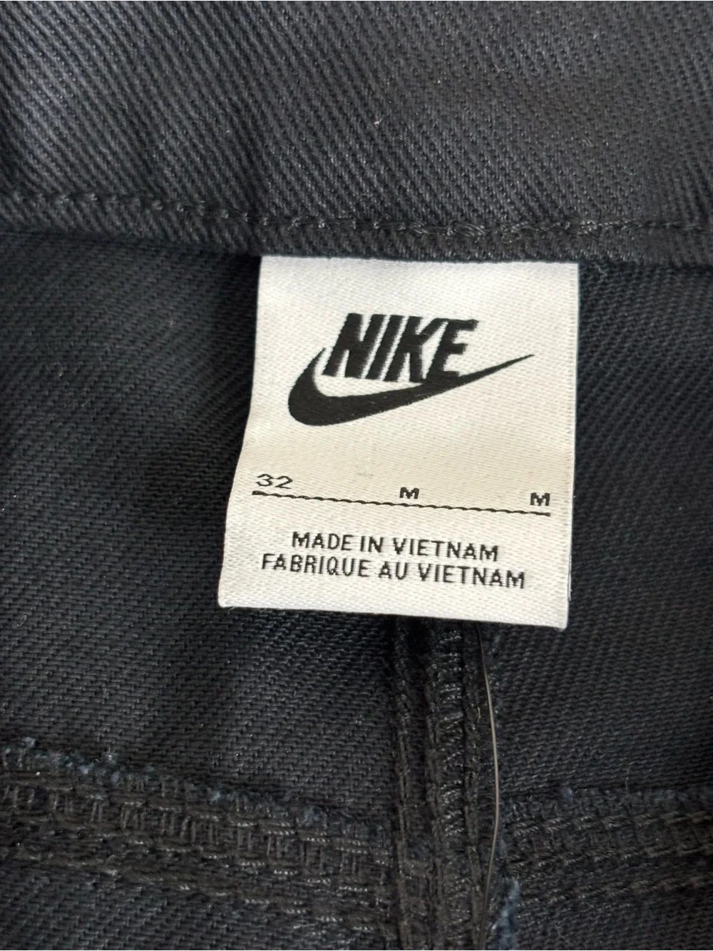 Nike Life Carpenter Pants Jeans FB7198-010 Black size 36 X 31